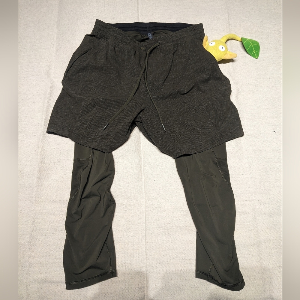 Lululemon Active Expert men's training shorts w cropped leggings men's L